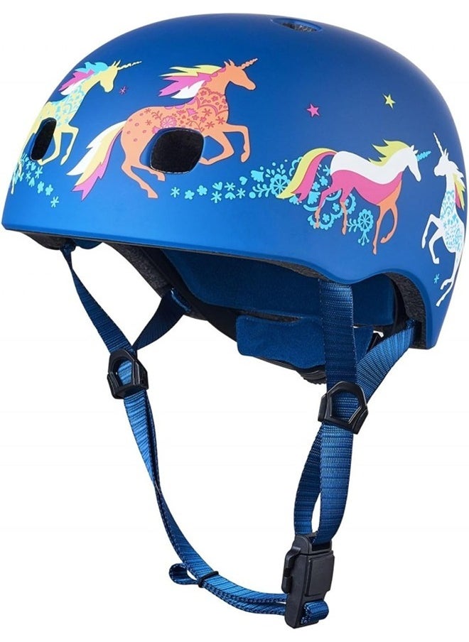 Micro PC Helmet Unicorn M Box Kids Helmet | Bike Helmets | Kick Scooter Helmets | Sports Helmet for Kids Boys and Girls of Age 6-15 Years with Adjustable Straps