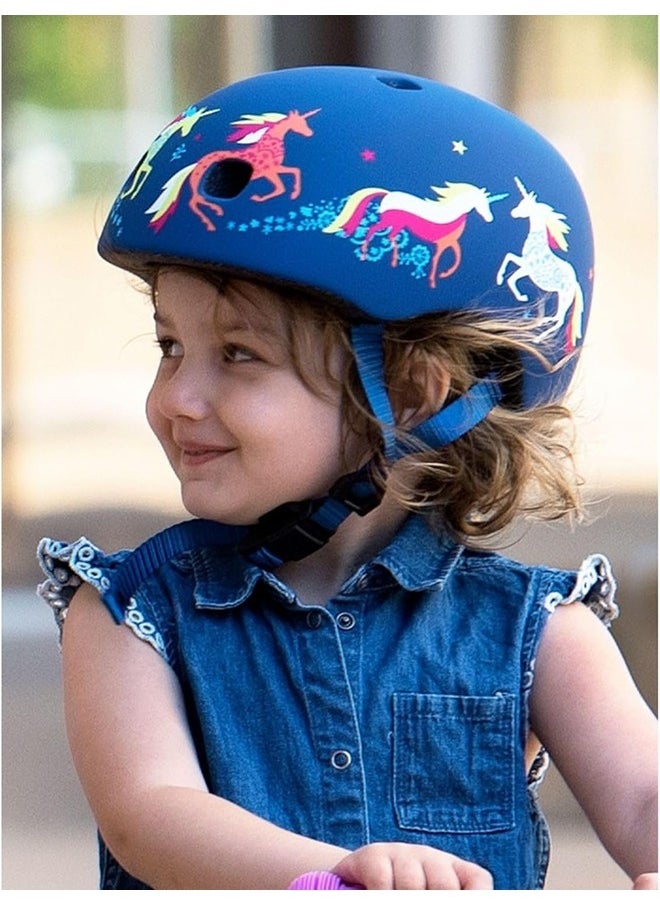 Micro PC Helmet Unicorn M Box Kids Helmet | Bike Helmets | Kick Scooter Helmets | Sports Helmet for Kids Boys and Girls of Age 6-15 Years with Adjustable Straps