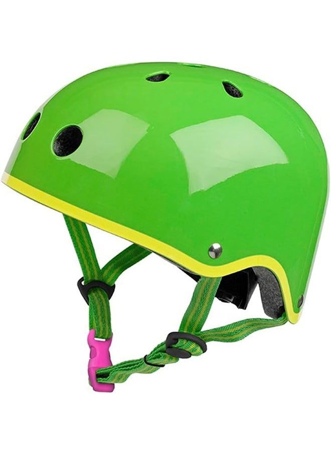 Micro Green Helmet with Yellow Trim - Medium (53-57cm)