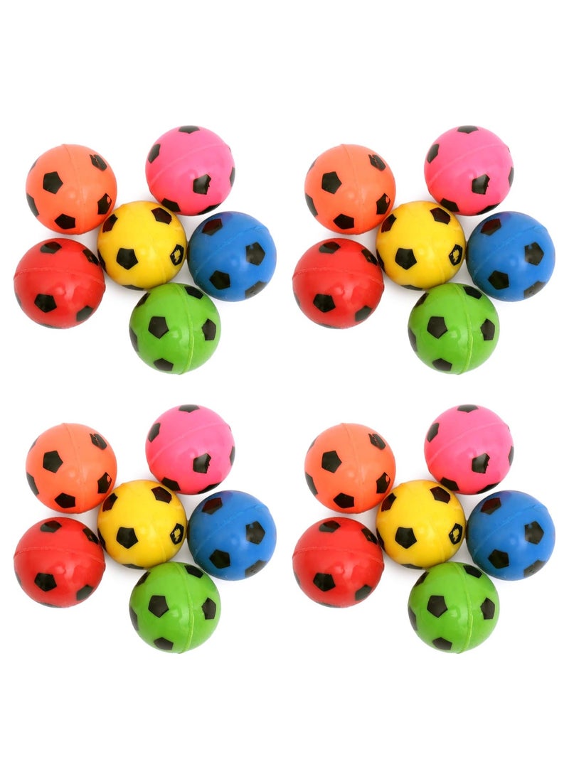 Pack of 60 Bouncy Balls - Football Bouncy Balls Set as Party Bags for Children's Birthday Parties - Bouncy Ball Springball Give Aways - Small Items as a Gift - Pinata Filling (60 Pieces)