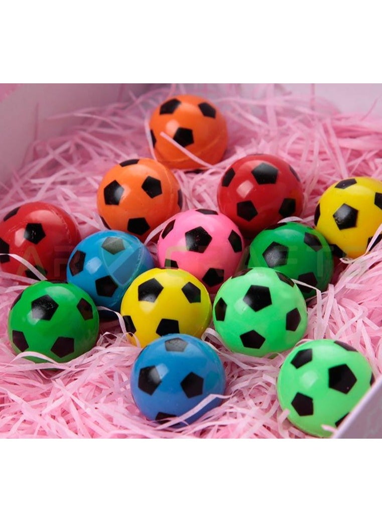 Pack of 60 Bouncy Balls - Football Bouncy Balls Set as Party Bags for Children's Birthday Parties - Bouncy Ball Springball Give Aways - Small Items as a Gift - Pinata Filling (60 Pieces)