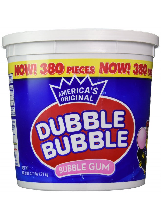 Dubble Bubble Tub, Original Flavor, 380-Count, 60.3 Oz(3.7 lb)