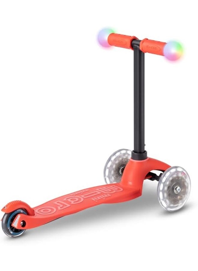 Micro Scooters | Mini Micro 2 Grow LED 4in1 Toddler's Trike | Handlebar Adjustable | Foldable | Lightweight | Boys & Girls | 1-6yrs | Red