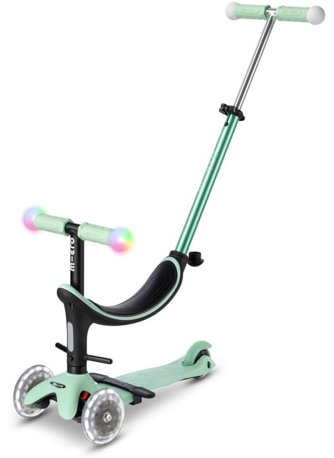 Micro Scooters | Mini Micro 2 Grow LED 4in1 Toddler's Trike | Handlebar Adjustable | Foldable | Lightweight | Boys & Girls