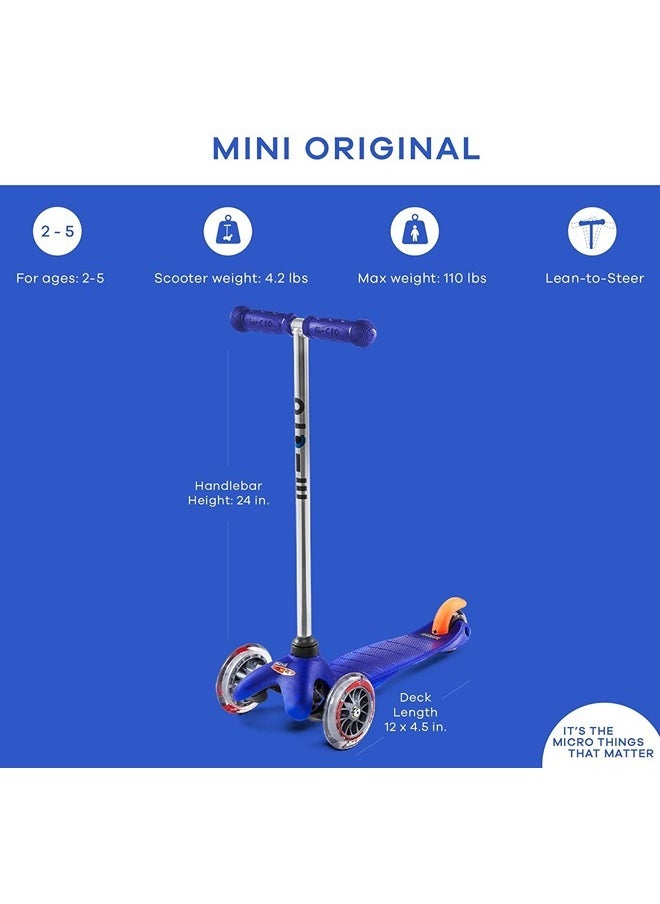 Micro Scooters - Mini Classic Blue |Swiss Designed| Scooter for Kids | Kids Scooter | Scooter for Kids 2-5 Years