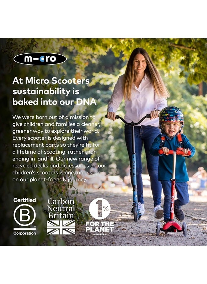 Micro Scooters | Mini Micro Deluxe Glitter LED Children's Scooter | Handlebar Adjustable | Light Up Wheels | 2-5yrs | Boys & Girls | Glitter Purple