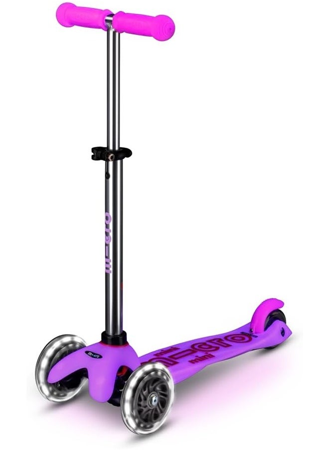 Micro® | Mini Deluxe Glow LED Scooter 3 Wheels Kids | Glow in the Dark | Wheels with LED Lighting | Fun and Safety | 2-5 Years