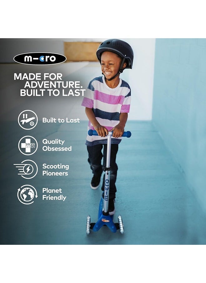 Micro Scooters | Mini Micro Plus LED Children's Scooter | Handlebar Adjustable | Light Up Wheels | 3-5yrs | Boys & Girls