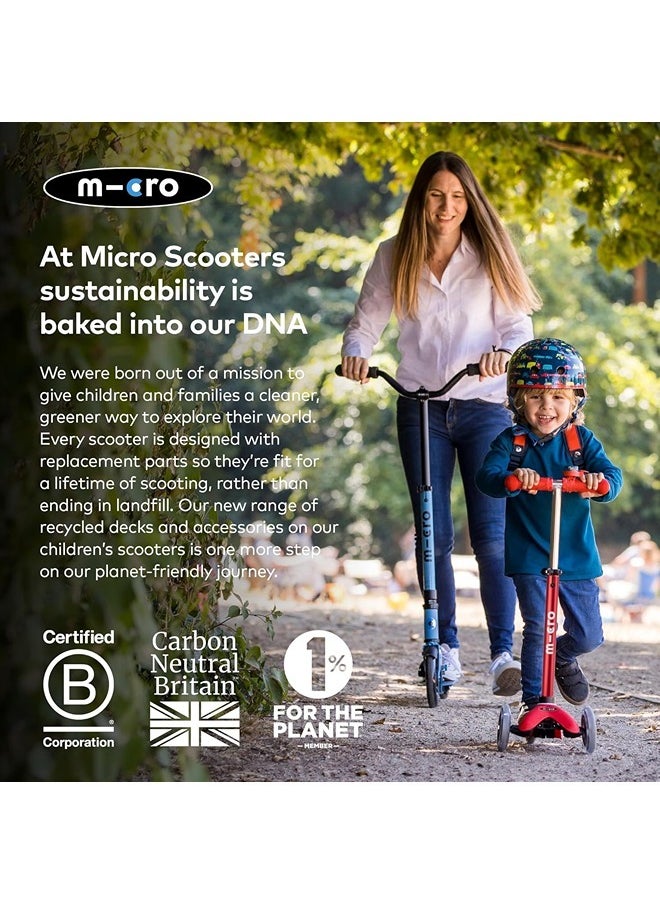 Micro Scooters | Mini Micro Plus LED Children's Scooter | Handlebar Adjustable | Light Up Wheels | 3-5yrs | Boys & Girls