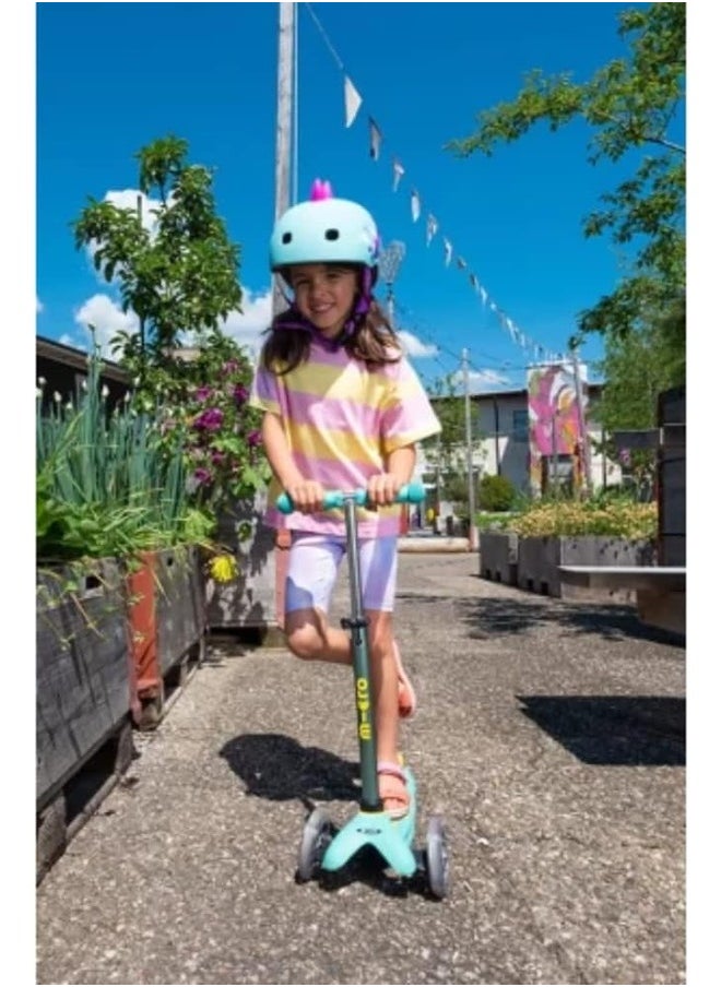 Micro Scooters- Mini Deluxe 3 in 1 Deluxe Eco - Mint | Scooter for Kids | Kids Scooter | Scooter with LED Wheels | Scooter for Kids 3-5 Years