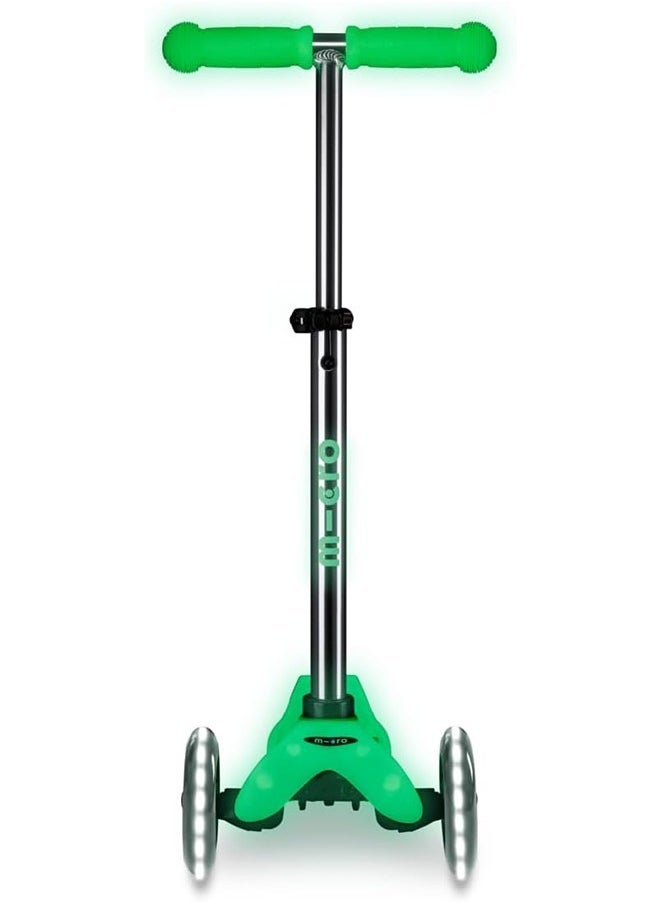 Micro® | Mini Deluxe Glow LED Scooter 3 Wheels Kids | Glow in the Dark | Wheels with LED Lighting | Fun and Safety | 2-5 Years