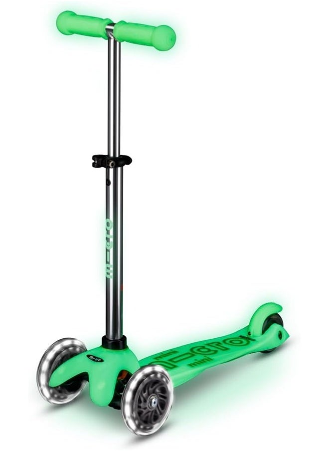 Micro® | Mini Deluxe Glow LED Scooter 3 Wheels Kids | Glow in the Dark | Wheels with LED Lighting | Fun and Safety | 2-5 Years