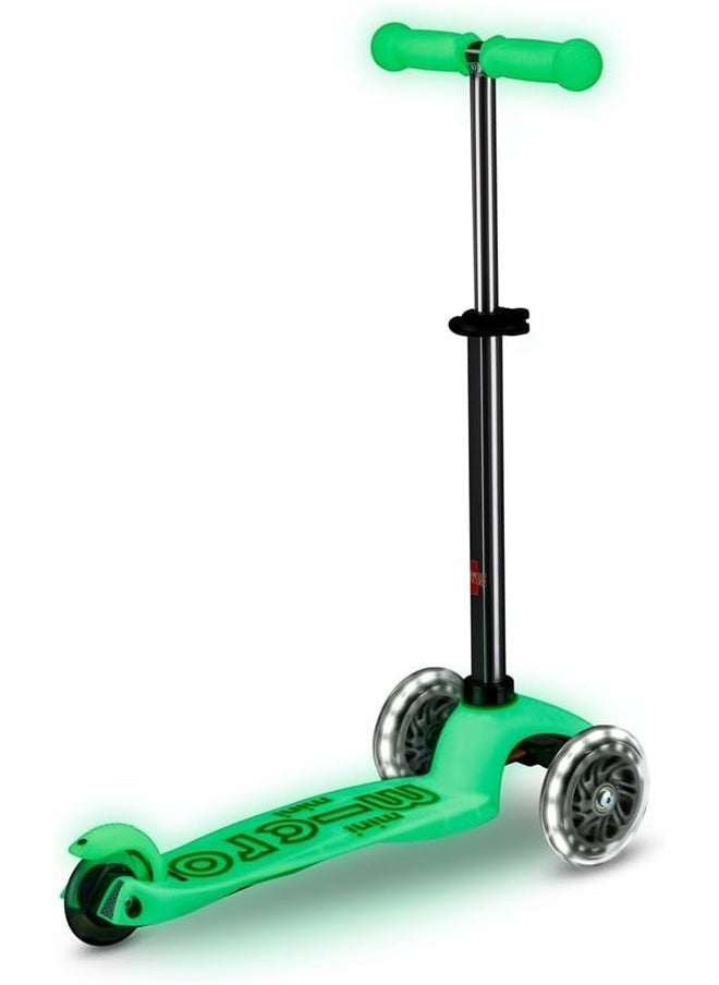 Micro® | Mini Deluxe Glow LED Scooter 3 Wheels Kids | Glow in the Dark | Wheels with LED Lighting | Fun and Safety | 2-5 Years