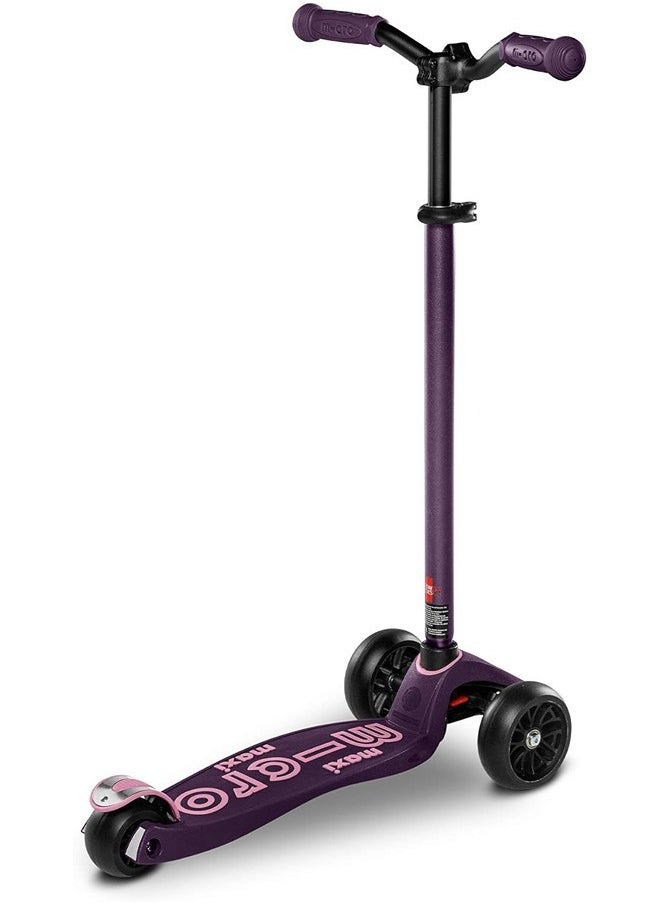 Micro Kickboard - Maxi Deluxe Pro Kick Scooter - Smooth-Gliding, 3-Wheeled, Lean-to-Steer Design with Fat, Stable Wheels and Chopper-Style Handlebars for Ages 5-12