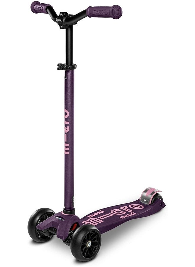 Micro Kickboard - Maxi Deluxe Pro Kick Scooter - Smooth-Gliding, 3-Wheeled, Lean-to-Steer Design with Fat, Stable Wheels and Chopper-Style Handlebars for Ages 5-12