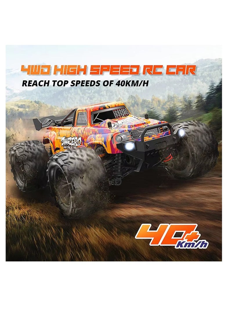 RC Cars for Boys, Adult, Remote Control Car Fast 40KPH Hobby RC Cars for Boys Age 8+, 4x4 All Terrain Off-Road RC Truck for Kids with 2.4 GHz Remote Control long battery life