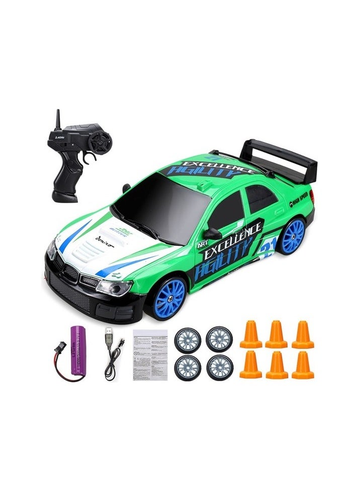 2.4G Drift Remote Controlled Toy Car - Green Colour:Green Body:XL