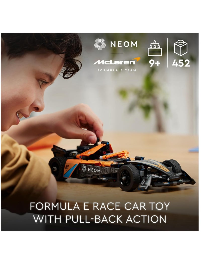 LEGO Technic NEOM McLaren Formula E Team Race Car 42169 Building Blocks Toy Car Set (452 Pieces)