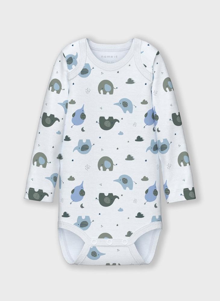 Kids Nbmbody 3 Pack Elephant Bodysuit