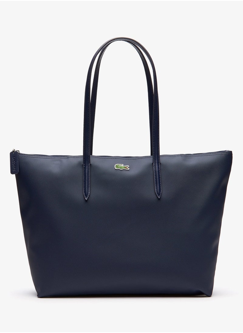 Lacoste Women's L.12.12 Concept Zip Dark Navy Tote Bag, NF1888PO Dark Navy Shopping Bag for Women