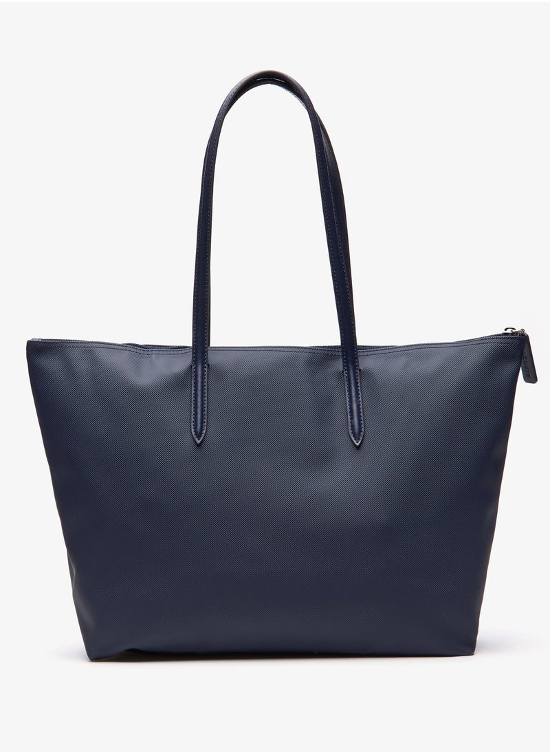 Lacoste Women's L.12.12 Concept Zip Dark Navy Tote Bag, NF1888PO Dark Navy Shopping Bag for Women