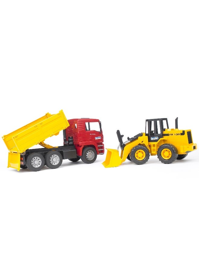 MAN 1:16 TGA Construction Truck with Articulated Road Loader