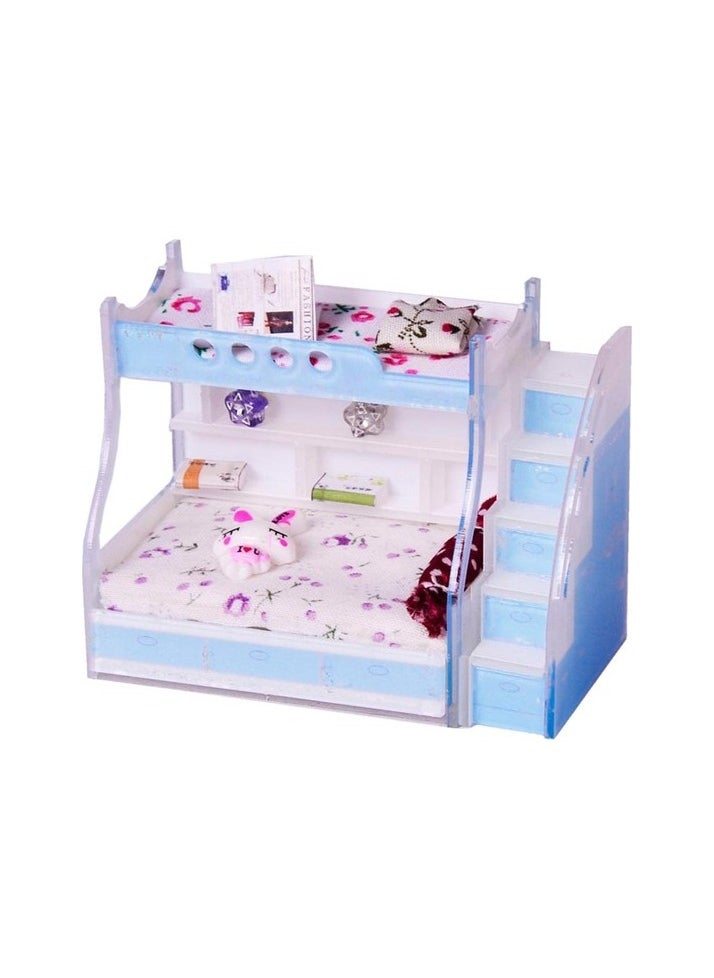 1/12 Miniature Children's Bunk bed Double Bunk bedroom Furniture Kids