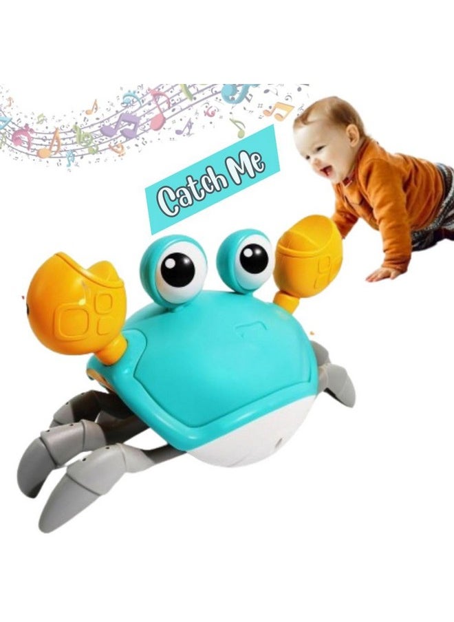 Crawling Crab Baby Toy, Tummy Time Toys For Infant Kid 4 5 6 7 8 9 10 11 12 Boy Girl 4-6 6-12 Learning Crawl 9-12 12-18 Walking Toddler Light-Up Musical Walking Sensory Dancing Birthday Gift