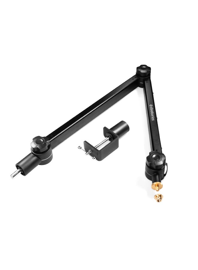 SteelSeries Alias/Alias Pro Mic Boom Arm - For Gaming, Streaming, and Podcasting - 360° Rotation - Desk Clamp - Folding Scissor Design - Hidden Springs - Cable Management - 3/8