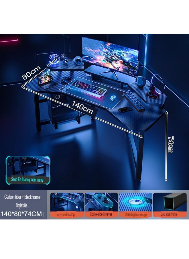 Ergonomic Computer And Multifunctional Gaming Desk Table with Heightened Frame 140 cm