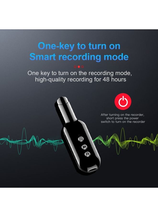 D3 AI Smart High-definition Noise Reduction Voice Recorder, Capacity:4GB(Black)