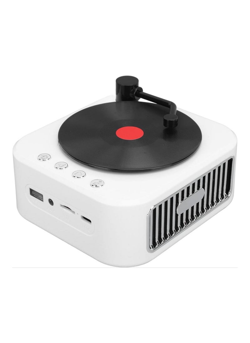 Bluetooth Speaker with Record Player Vintage Portable Bluetooth Speaker 3 Modes HiFi Stereo Sound Retro Portable Cable Less Turntable Home Speaker.