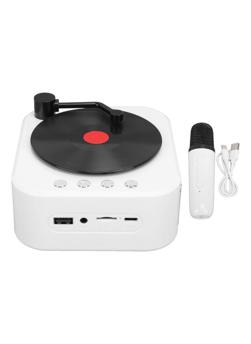 Bluetooth Speaker with Record Player Vintage Portable Bluetooth Speaker 3 Modes HiFi Stereo Sound Retro Portable Cable Less Turntable Home Speaker.