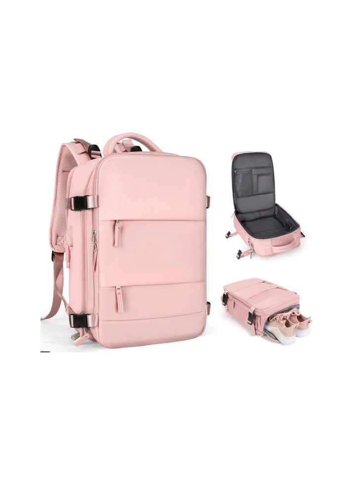 Travel backpack for women, laptop backpack flight approved, comfortable for the weekend Colour:Pink Size:Large