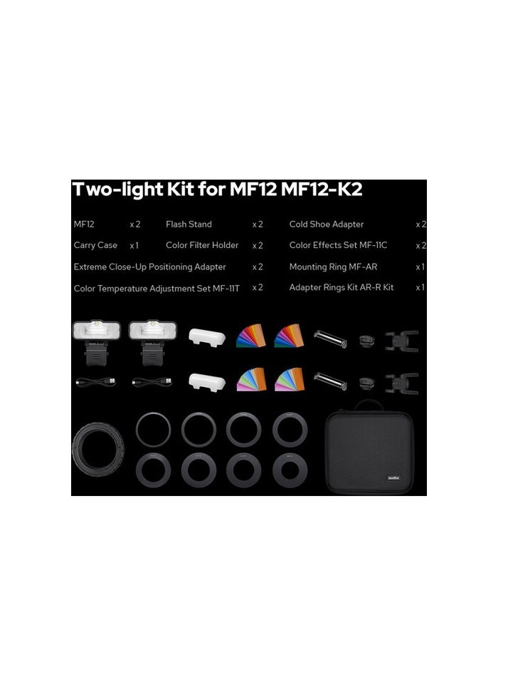 Godox MF12 Macro Flash 2-Light Kit