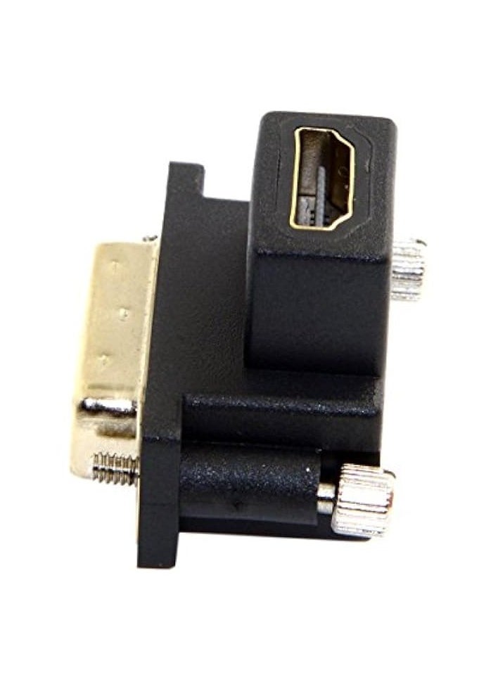 90 Degree Down Angled DVI Male to HDMI Female Adapter for Computer & HDTV & Graphics Card