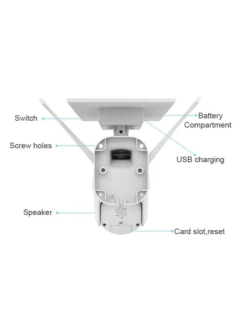 Prolynx 4 MP Solar-Powered Outdoor Security Camera, color vision PL-SPTZ04-4G