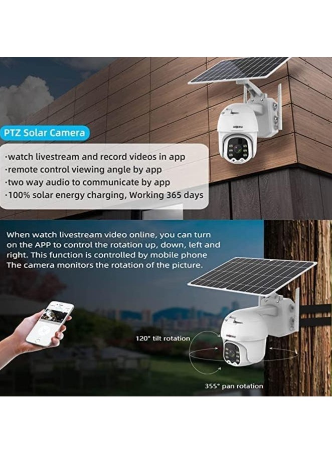 Prolynx 4 MP Solar-Powered Outdoor Security Camera, color vision PL-SPTZ04-4G