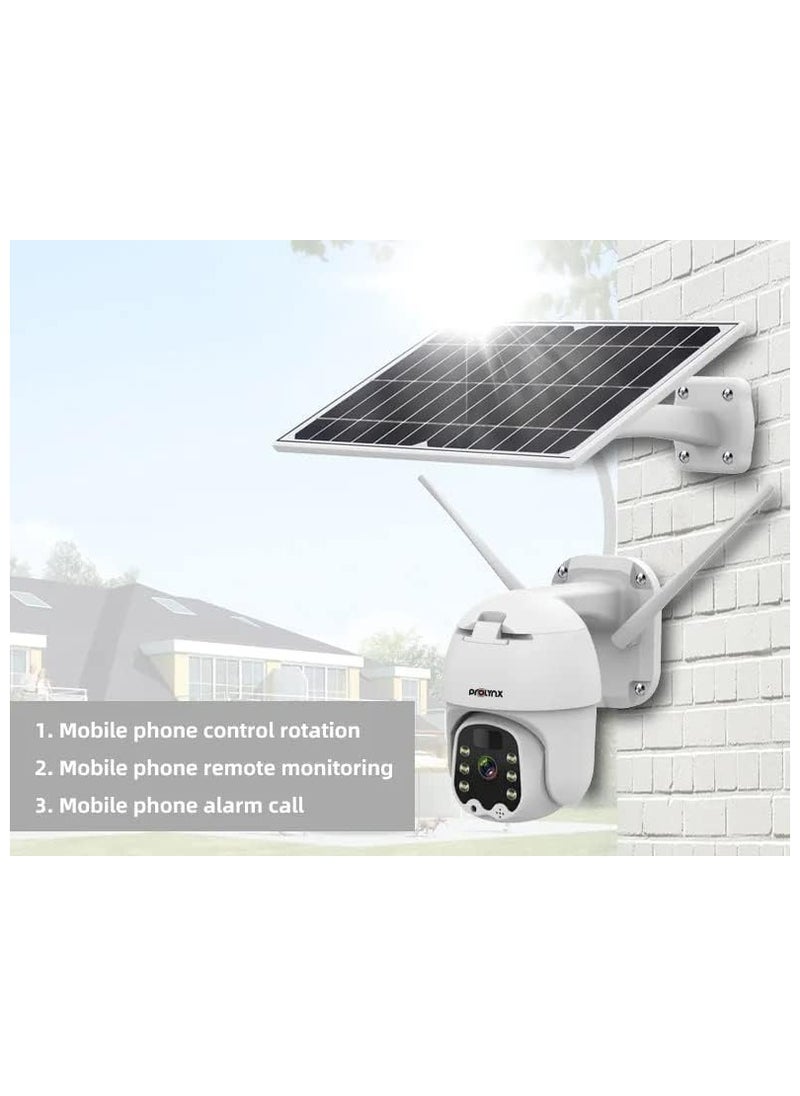 Prolynx 4 MP Solar-Powered Outdoor Security Camera, color vision PL-SPTZ04-4G