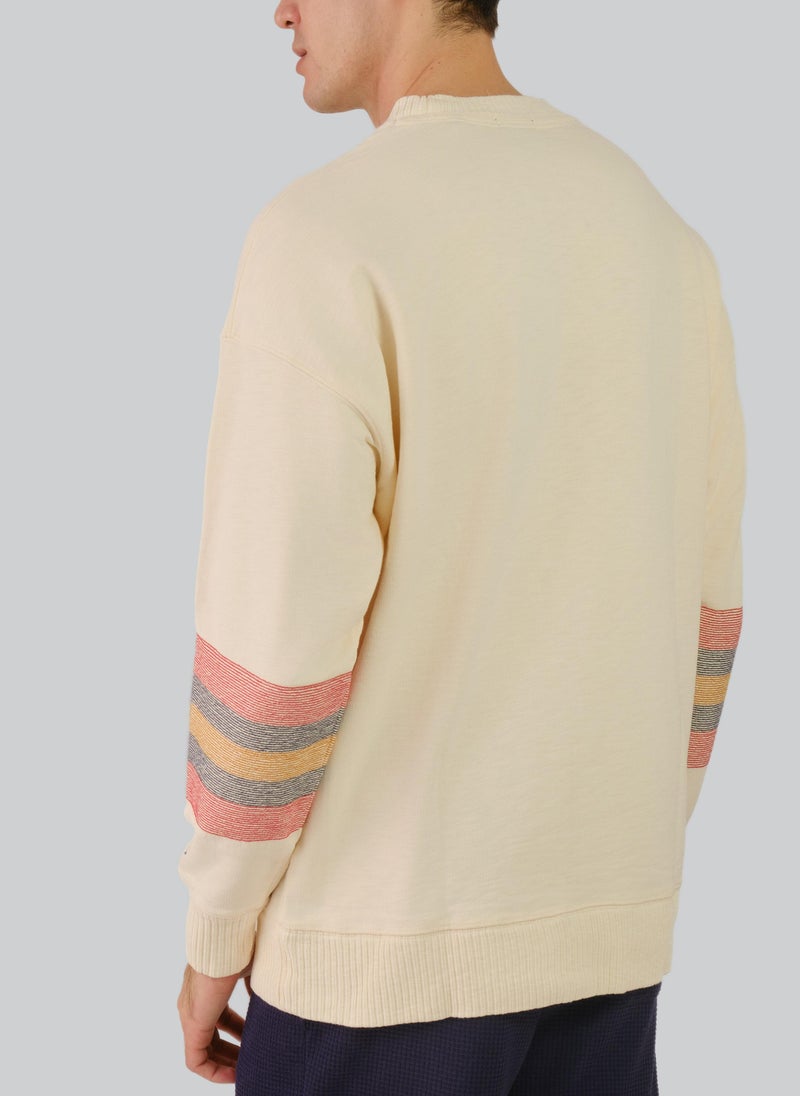 Geometric Relaxed C-Neck Sweat