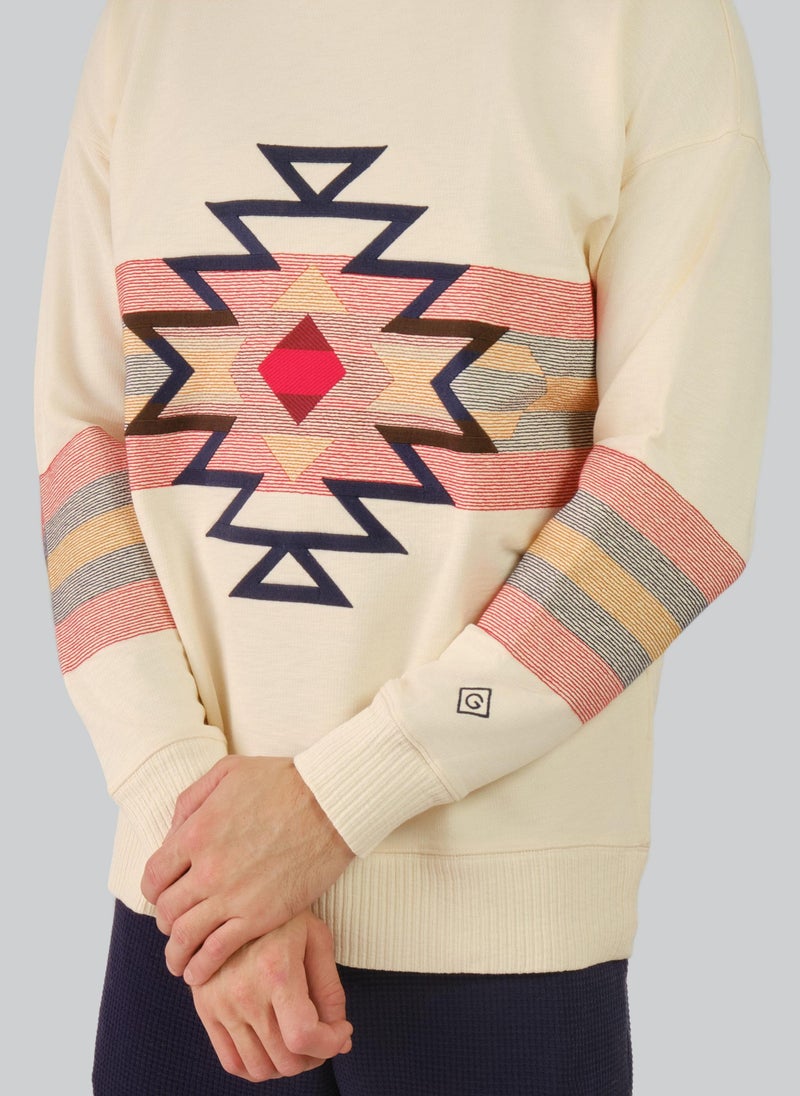 Geometric Relaxed C-Neck Sweat