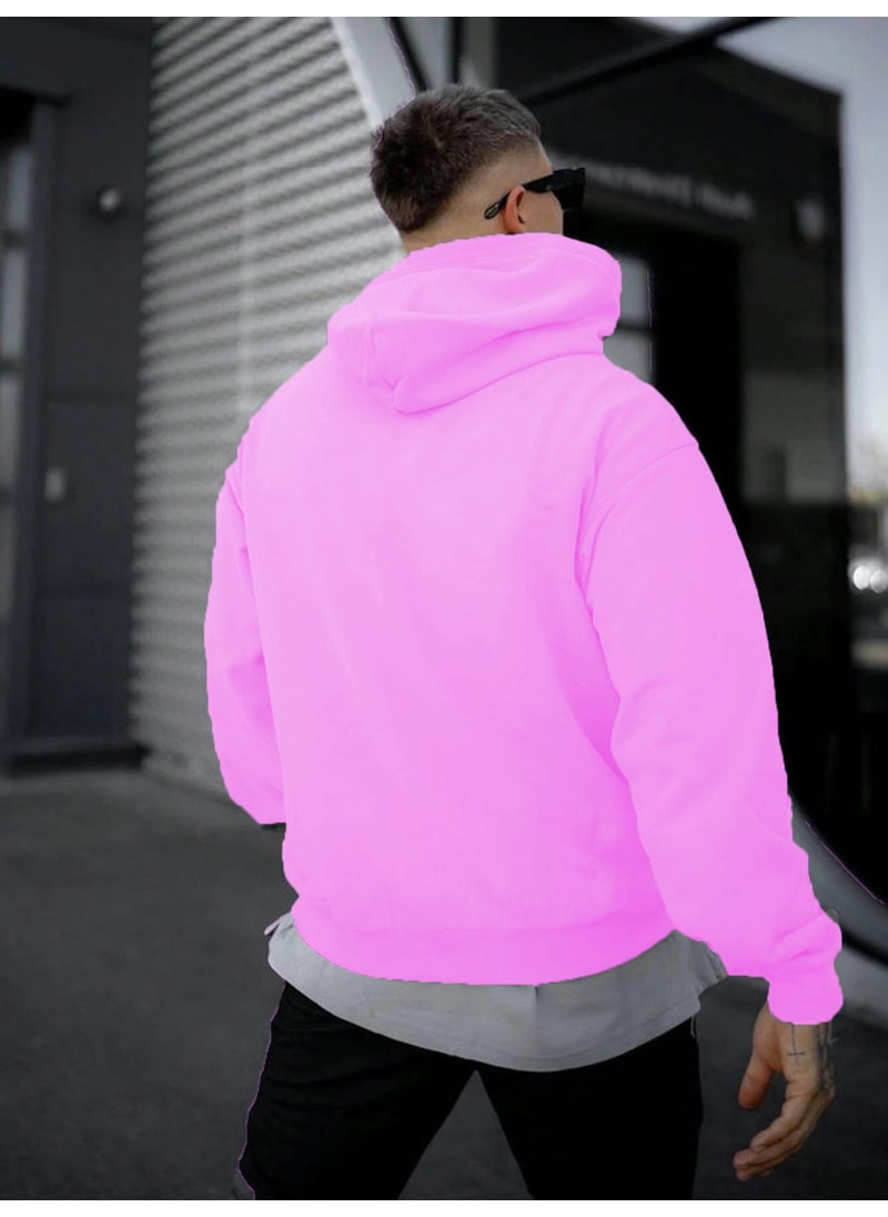 Women, Men's Sweatshirt Oversize Passion Printed Thick Pink Lover Sweatshirt