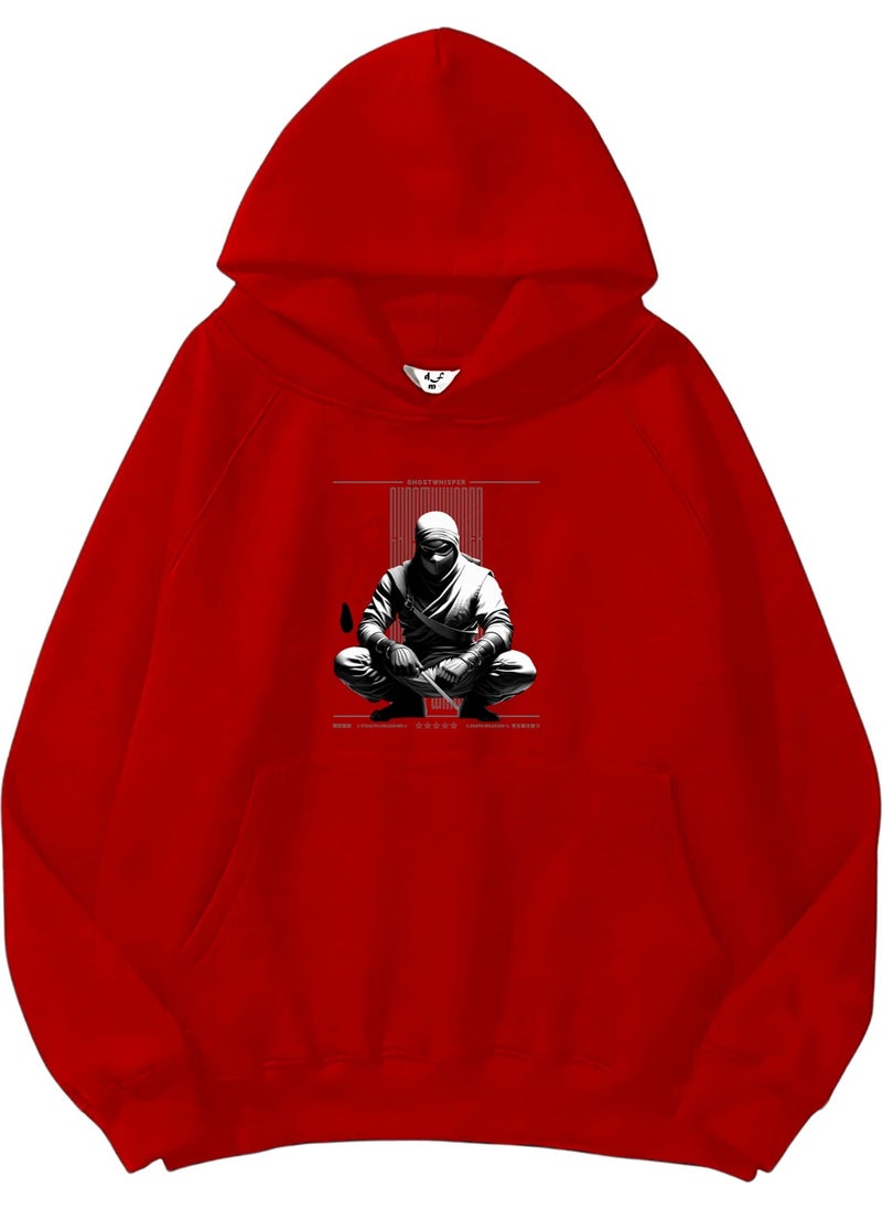 Women, Men's Sweatshirt Oversize Ghostwhısper Printed Thick Red Lover Sweatshirt