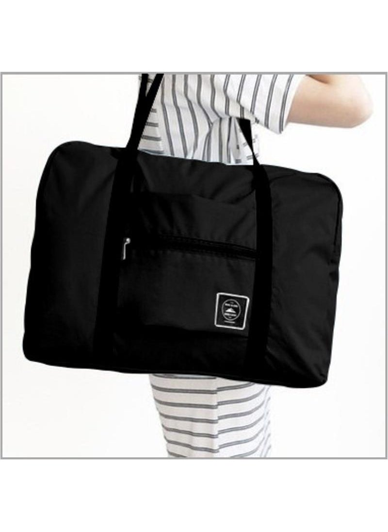 Korean Style Travel Organizer Foldable Storage BagBlack Black