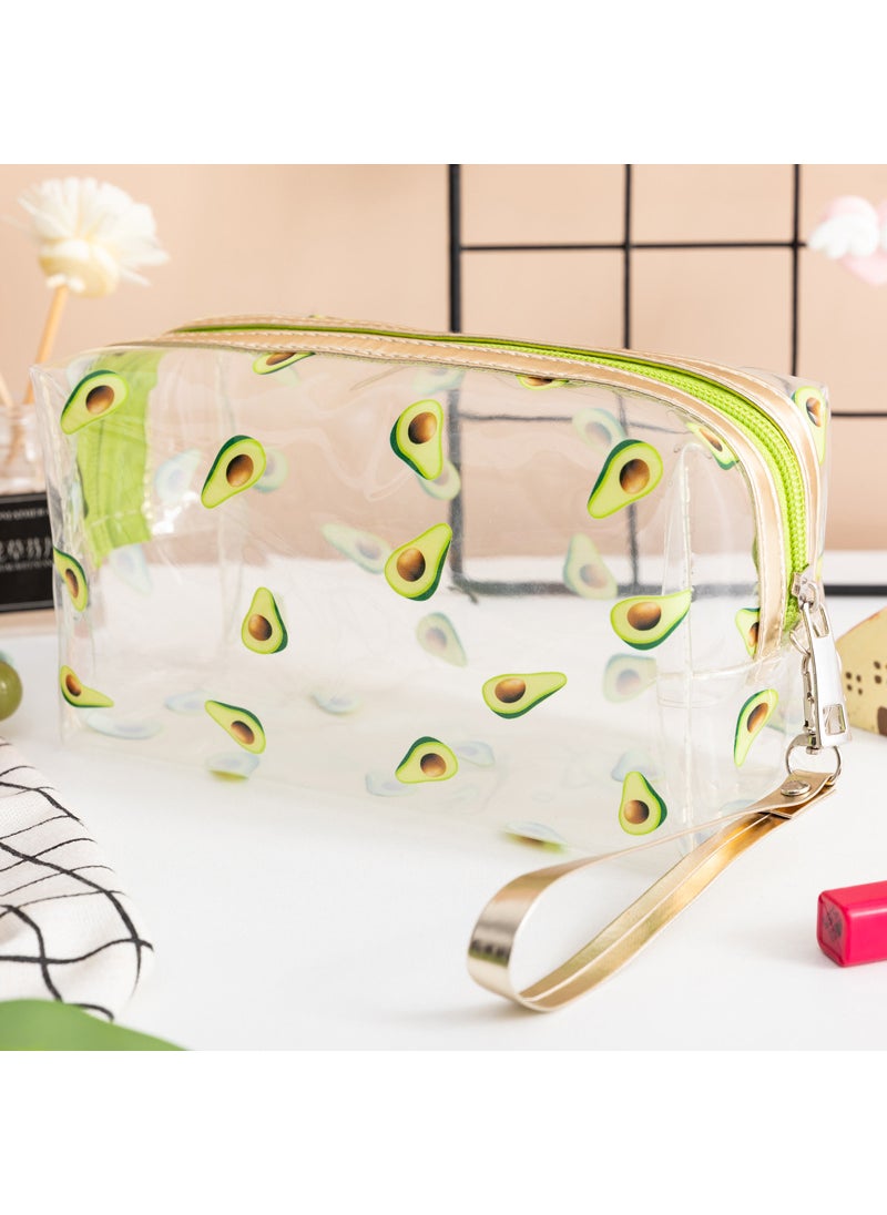 New Large Capacity PVC Clear Cosmetic Storage Bagtransparent avocado transparent avocado