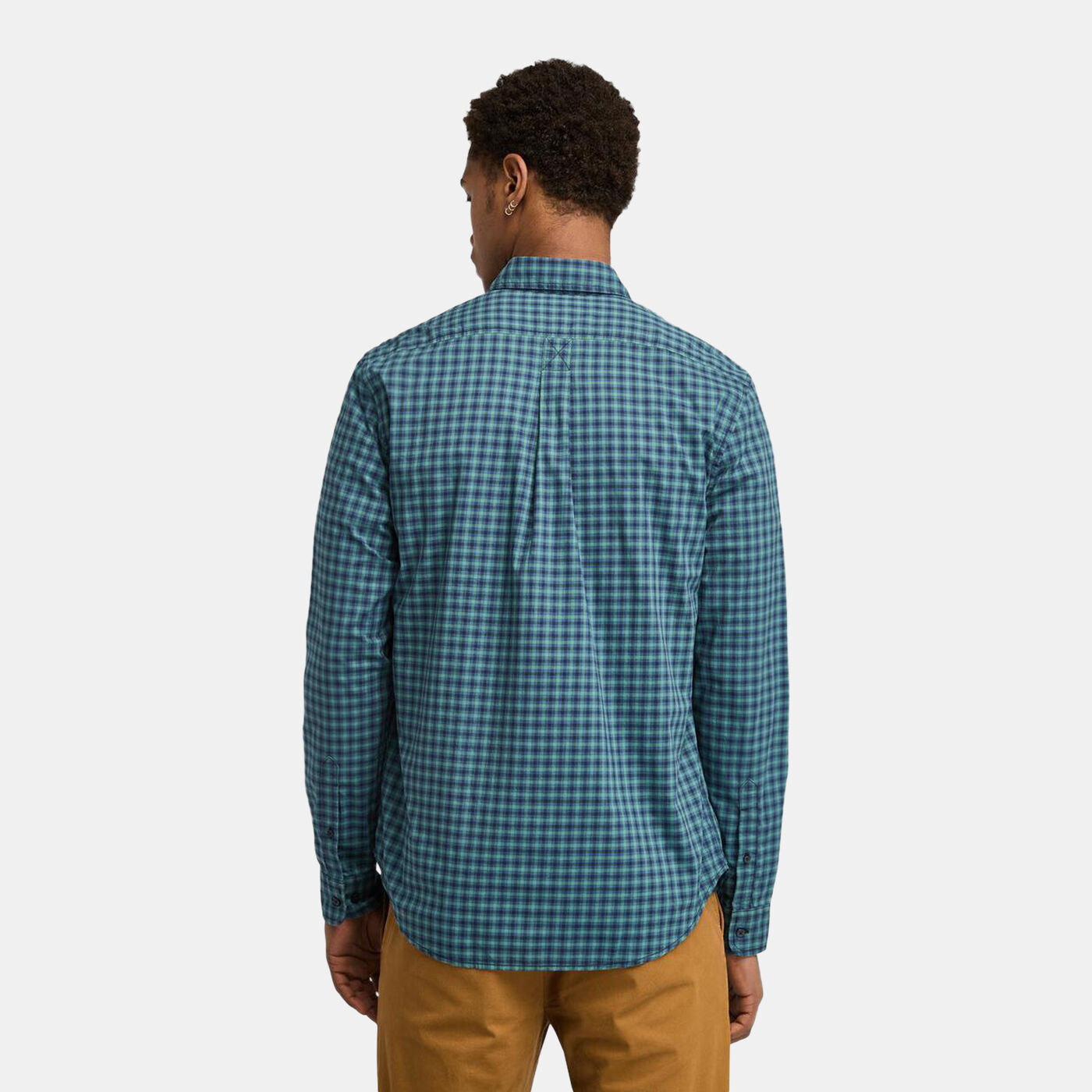 Men's Stretch Poplin Gingham Shirt