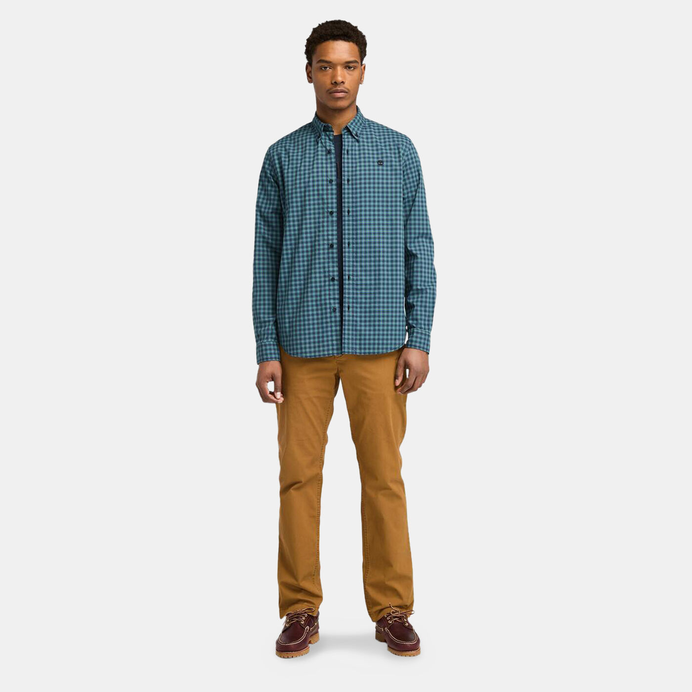 Men's Stretch Poplin Gingham Shirt