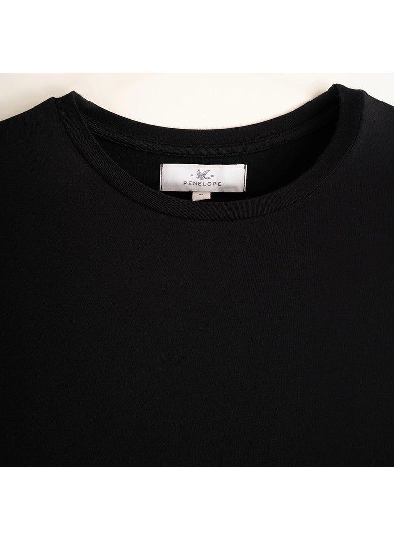 Men's Short Sleeve T-Shirt M Black - Baily Collection