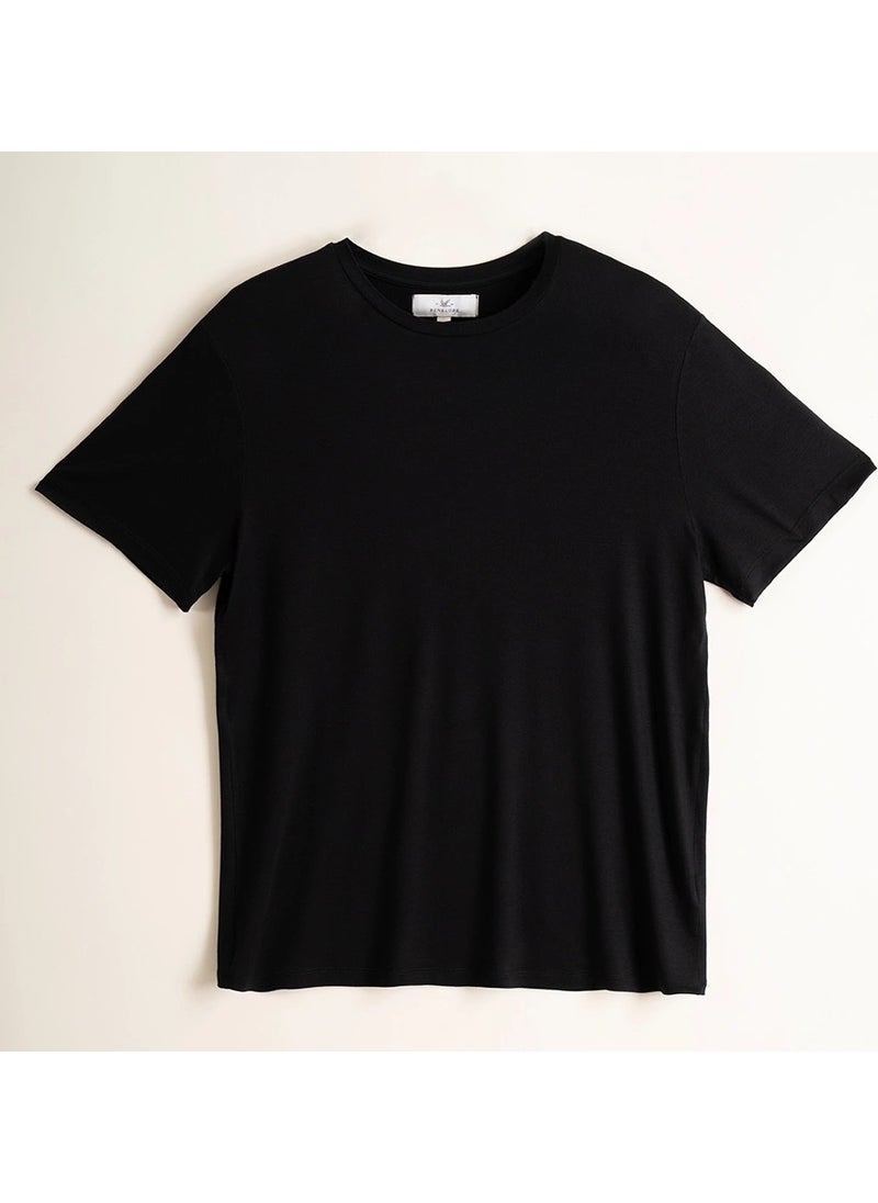 Men's Short Sleeve T-Shirt M Black - Baily Collection