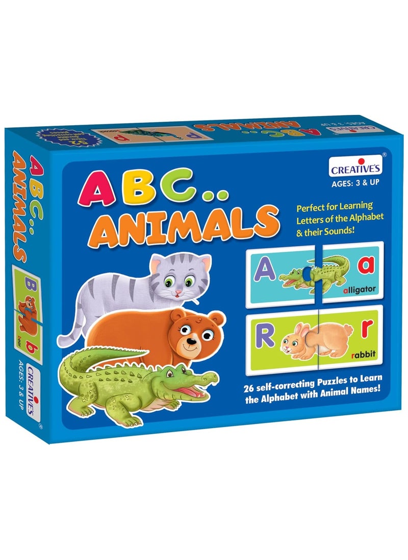 Creative’s ABC Animals | Learn The Alphabet with Animal Names Puzzles | Early Puzzles | Learning & Educational Puzzles for Kids | Self-Correcting Puzzles | Letter Sound Recognition | Ages 3 & Up